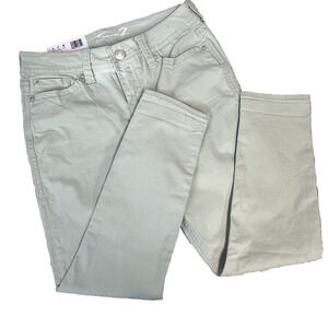 Seven 7 Jeans Pants size 8 Cucumber Green Starlette Crop Skinny Leg Pockets